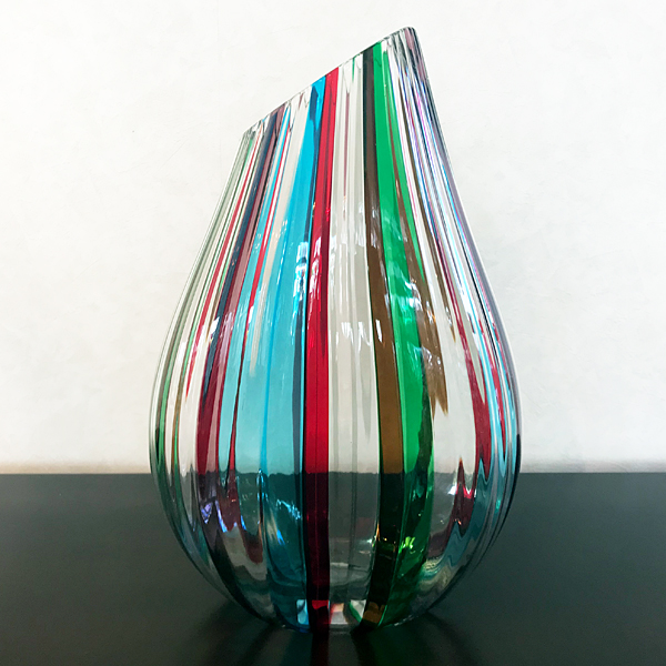 ベネチアンガラス 花瓶 100％本物 swim.main.jp